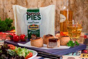 Pork Farms Branston Pickle topped pork pies 