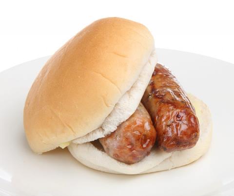 A grilled Cumberland sausage in a buttered plain white bap with ketchup and fried onions is the nation's favourite sausage sandwich.