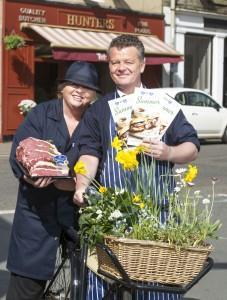 Kinross-based butcher Iain Hunter and his wife Pamela with the new publication.