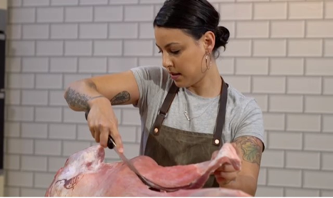 Female butcher competition