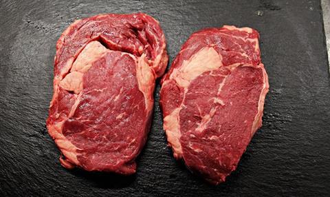 Raw steaks