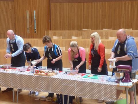 HCC’s Elwen Roberts (third from left) and contestants Tom Shanklin, Caroline Sheen, Rebecca Keatley, Steve Spiers and show host Nia Parry.