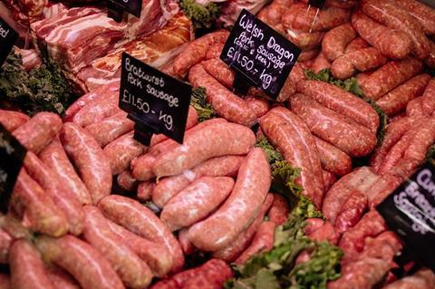 Sausage Display from Red Bank Farm Shop