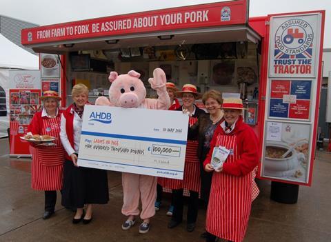 Ladies in Pigs following the announcement of the organisation's £100,000 sponsorship deal with AHDB Pork.