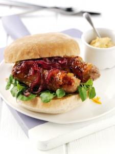 Marmalade Glazed Sausage Baps 