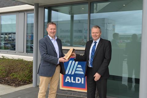 Graham Nicolson Group Buying Director Aldi Scotland and Andrew Connon NFUS President