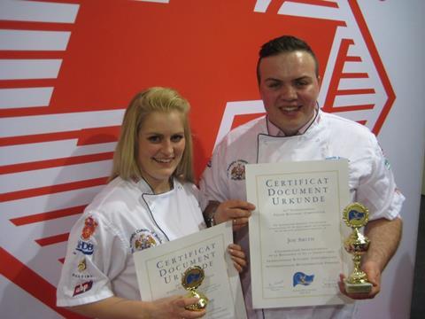 UK International Butcher Team, Lucy Crawshaw and Joe Smith.