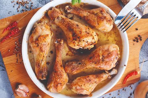 Cooked Chicken drumsticks