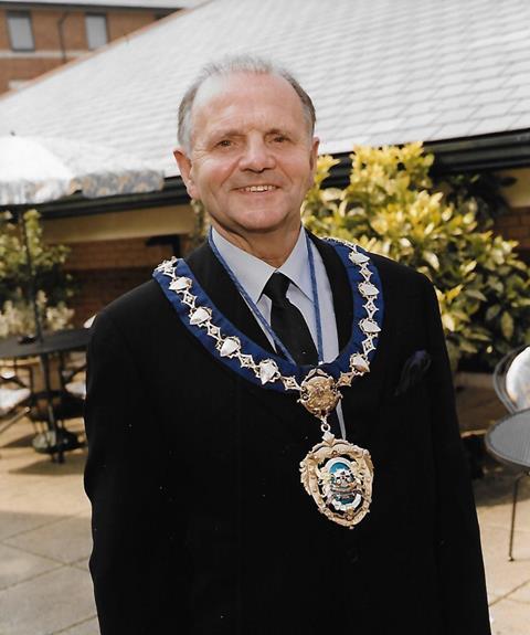 Peter Imison pictured in the role of National Federation President of the Meat and Food Traders. 