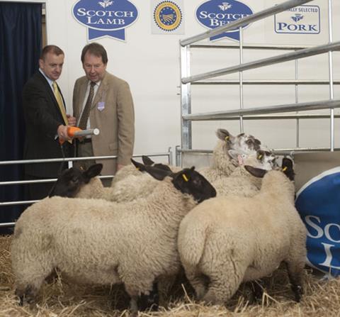 QMS Chairman Jim McLaren (left), pictured with Martyn Jones, Group Corporate Services Director, Morrisons pictured with the prototype equipment being demonstrated on the QMS stand at the Royal Highland Show.