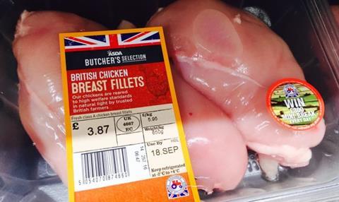 Asda chicken with Red Tractor logo  1