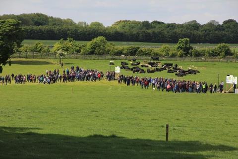 Some of the 2,000 farmers who attended the Dawn Meats farm open day at the Newford Suckler Demonstration Farm in Athenry.