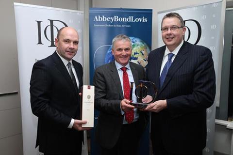 Pictured from left; Maurice Boyd MD Abbey Bond Lovis, Jim Dobson Dunbia and Paul Terrington Chairman IoD NI.