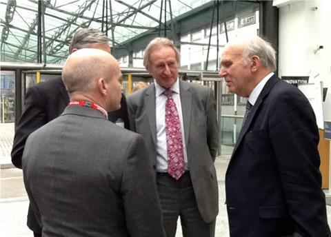 Gary Chadwick and the NFMFT's Roger Kelsey chat with Lord Curry and Vince Cable.