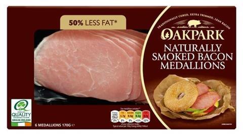 Oakpark's 50% Less Fat Naturally Smoked Bacon Medallions will be available in UK Morrisons stores from 20th June.