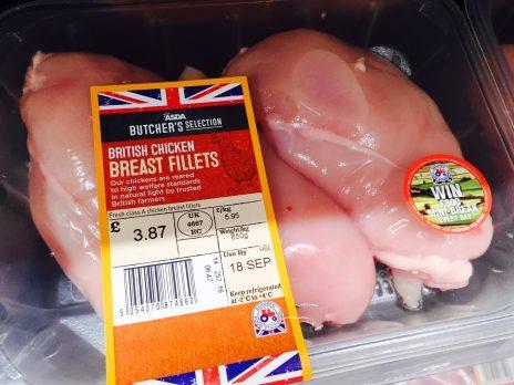 Asda chicken with Red Tractor logo 