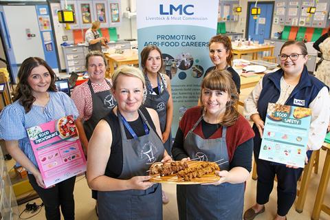 (L-R) Emma Brownlee, LMC, Frances Meek, British Nutrition Foundation, Staff from St. Genevieve's High School, Belfast and Lauren Patterson, LMC.