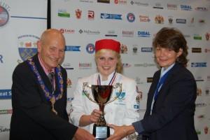 Lucy Crawshaw, winner of the Premier Young Butcher competition.