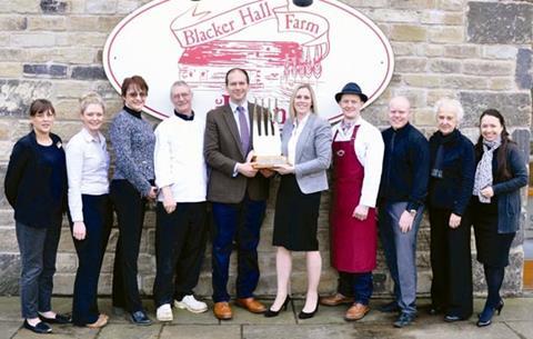 Blacker Hall Farm Shop's winning team.
