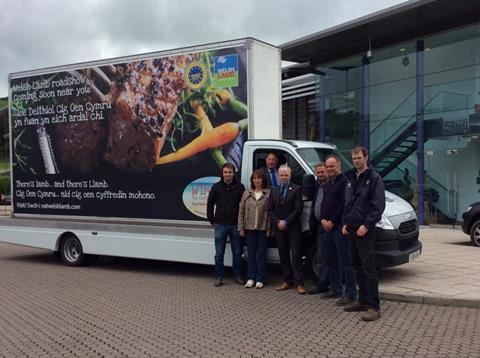 HCC chairman, Dai Davies with farmers and industry representatives at HCC’s offices in Aberystwyth.