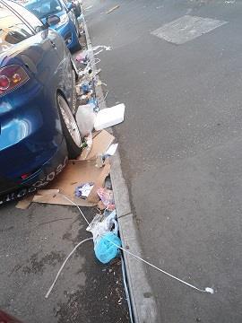 Rubbish relating to the meat wholesaler spotted on Bissell Street. Credit: Birmingham City Council.