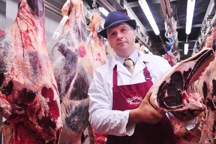  Blacker Hall Farm Shop’s Edward Garthwaite is pictured in the shop’s in-house beef maturation unit checking out the prime quality meat being prepared for Great British Beef Week.