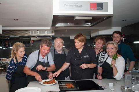 German food at a cookery demonstration at Angela Gray’s cookery school.