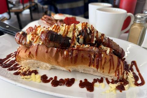 Super Sausage Cafe Super Dog cropped credit Yandell Media