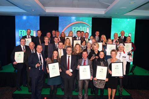 The 2016 winners with host and chef Mark Hix (centre).