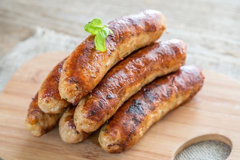 Sausages stock