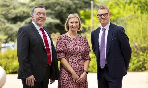 NIFDA Chair Ursula Lavery with Vice Chairs George Mullan L and Simon Fitzpatrick R Copy 