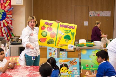 A healthy eating workshop at Norbury School