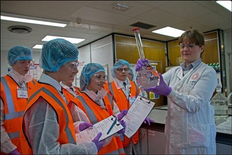 A visit to Devro Scotland Ltd by pupils from St Maurice’s High School in Cumbernauld 