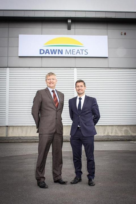 Peter Maddox, WRAP and Marcus Sherreard, Dawn Meats pictured at Dawn Meats.