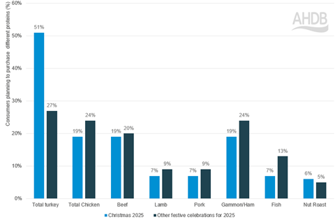 Planned protein purchases - Christmas day vs other festive periods